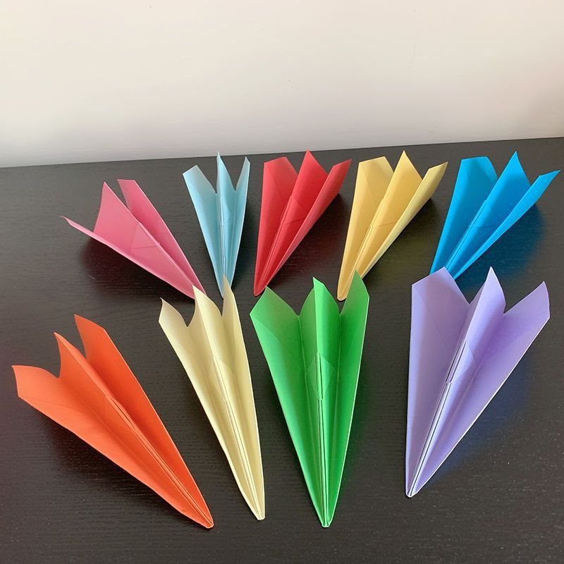 婚礼纸飞机气氛结婚道具玩具折纸手抛酒吧活动互动彩色飞机成品