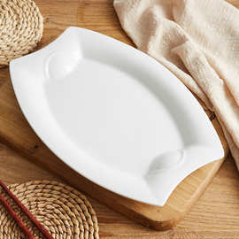 批发酒店镁质强化瓷纯白餐具10-12英寸城门盘 餐厅果盘点心盘