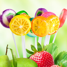 网红花束棒棒糖10g长棒水果切片糖高颜值可爱创意喜糖果100支批发