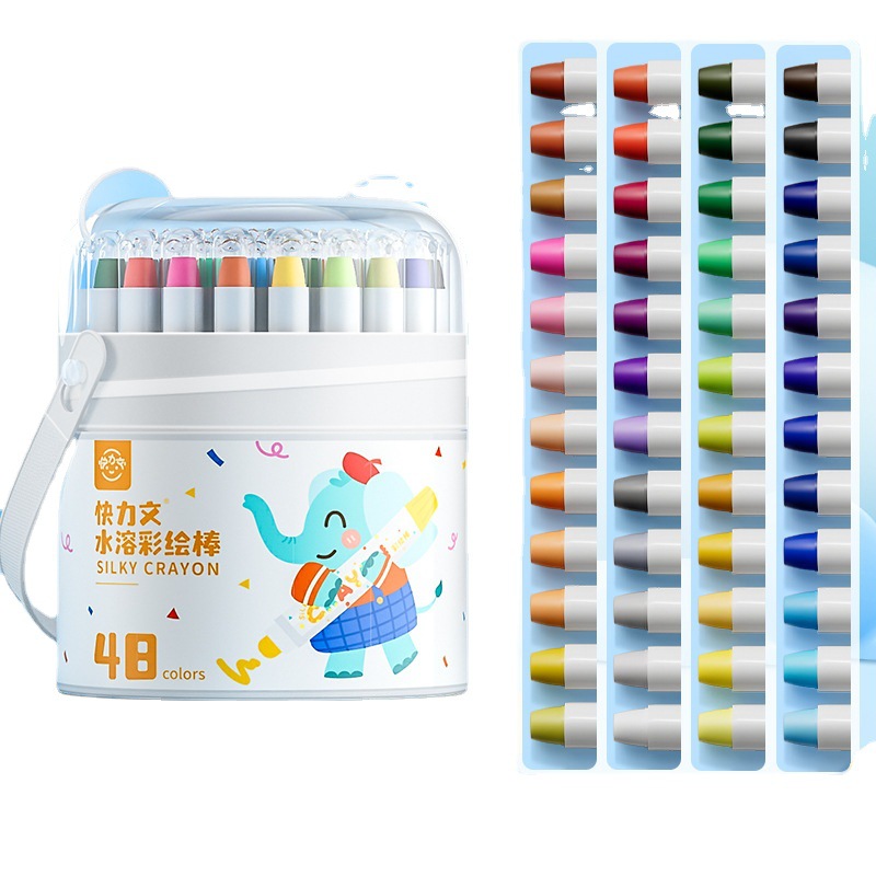 Original Water Soluble Oil Pastels Washable Non-Dirty Hands Crayon Children Rotating Magic Marker Pen Colored Drawing Crayon Kindergarten