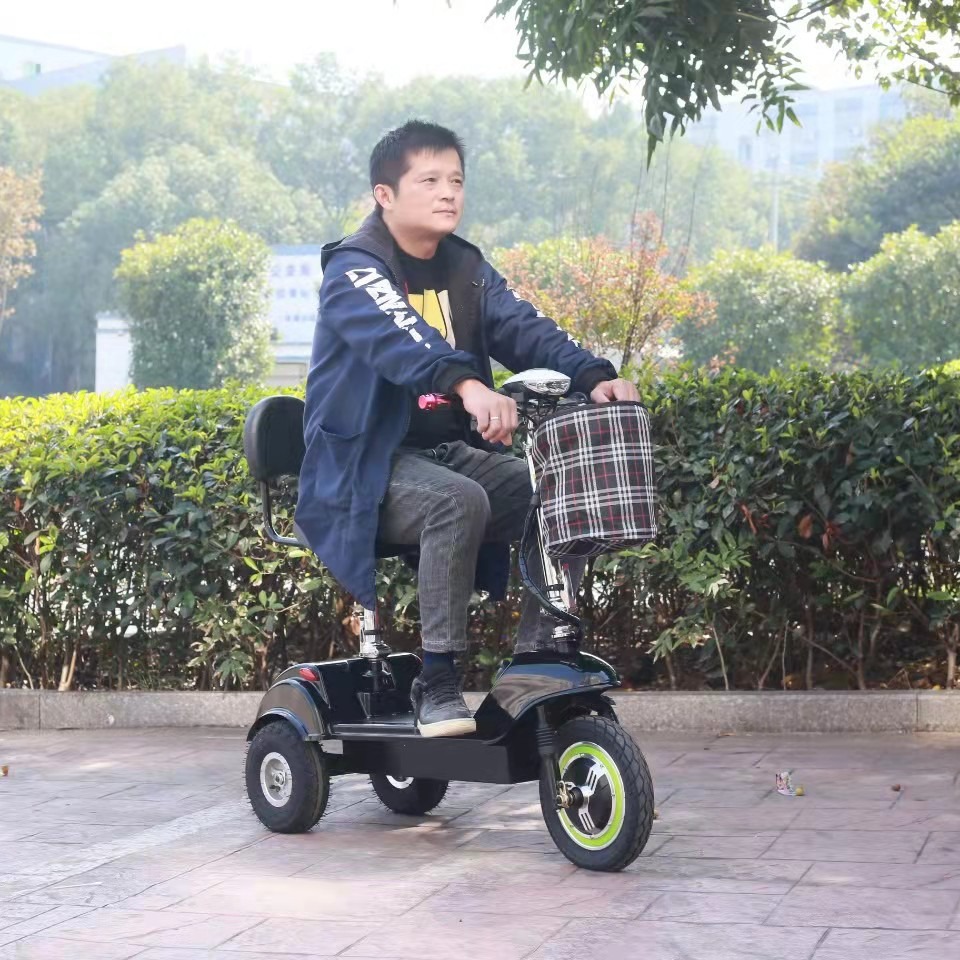 新款小海豚电动三轮车双座小型迷你折叠电动锂电池可选男女代步车