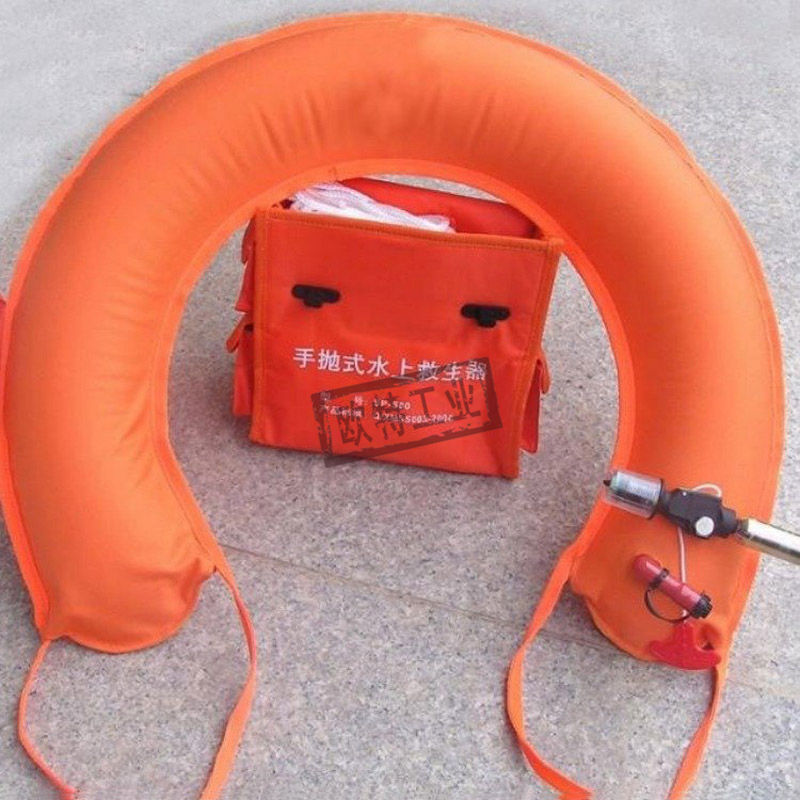 防溺水救生圈手抛器50m手动抛投器水上救生抛射器手抛水面救生圈