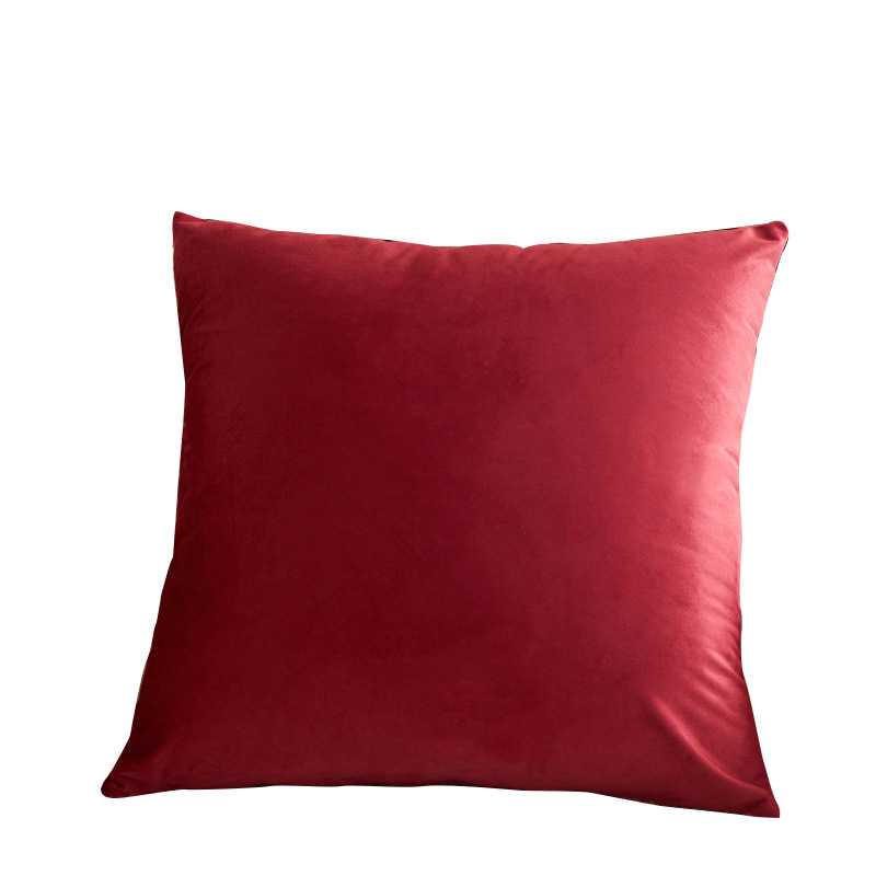 Cross-Border Amazon Hot Selling Product Netherlands Velvet Solid Color Velvet Pillow Cover Ins Style Bedside Cushion Sofa Cushion