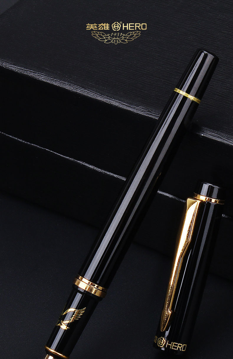 英雄钢笔9320英雄牌练字明尖美工尖男士帅气复古礼盒装学生刻字