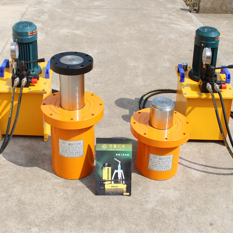 多级液压油缸电动伸缩式重型升降千斤顶工程专用双作用法兰液压缸