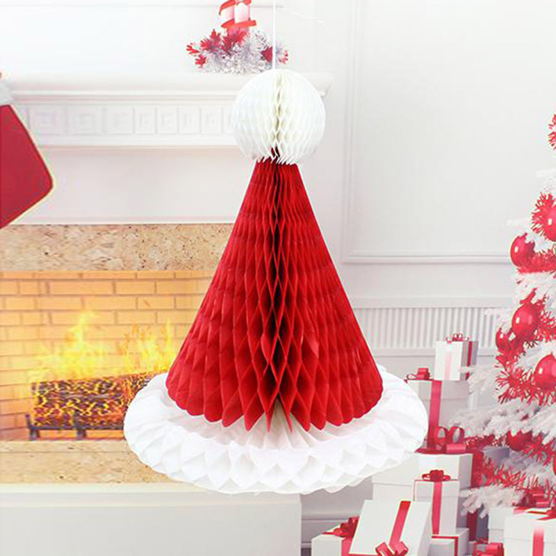 [Paper Honeycomb Pendant Series] 2022 New Christmas Decorations Shopping Mall Store Atmosphere Decoration Pendant