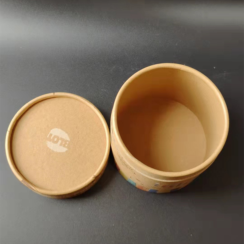 卷边圆筒纸管盒 美妆日化用品包装盒 牛皮纸罐圆筒桶盒