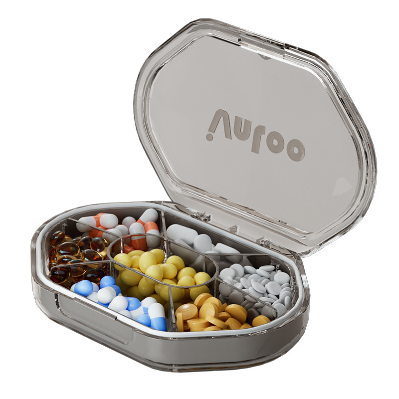 Medicine Box Packing Portable Small Size Portable Mini Large Capacity 7-Day Tablet Drug Storage Box Moisture-Proof