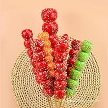 带芝麻高冰糖葫芦模型假水果糖葫芦装饰摆件拍照舞蹈道具玩具