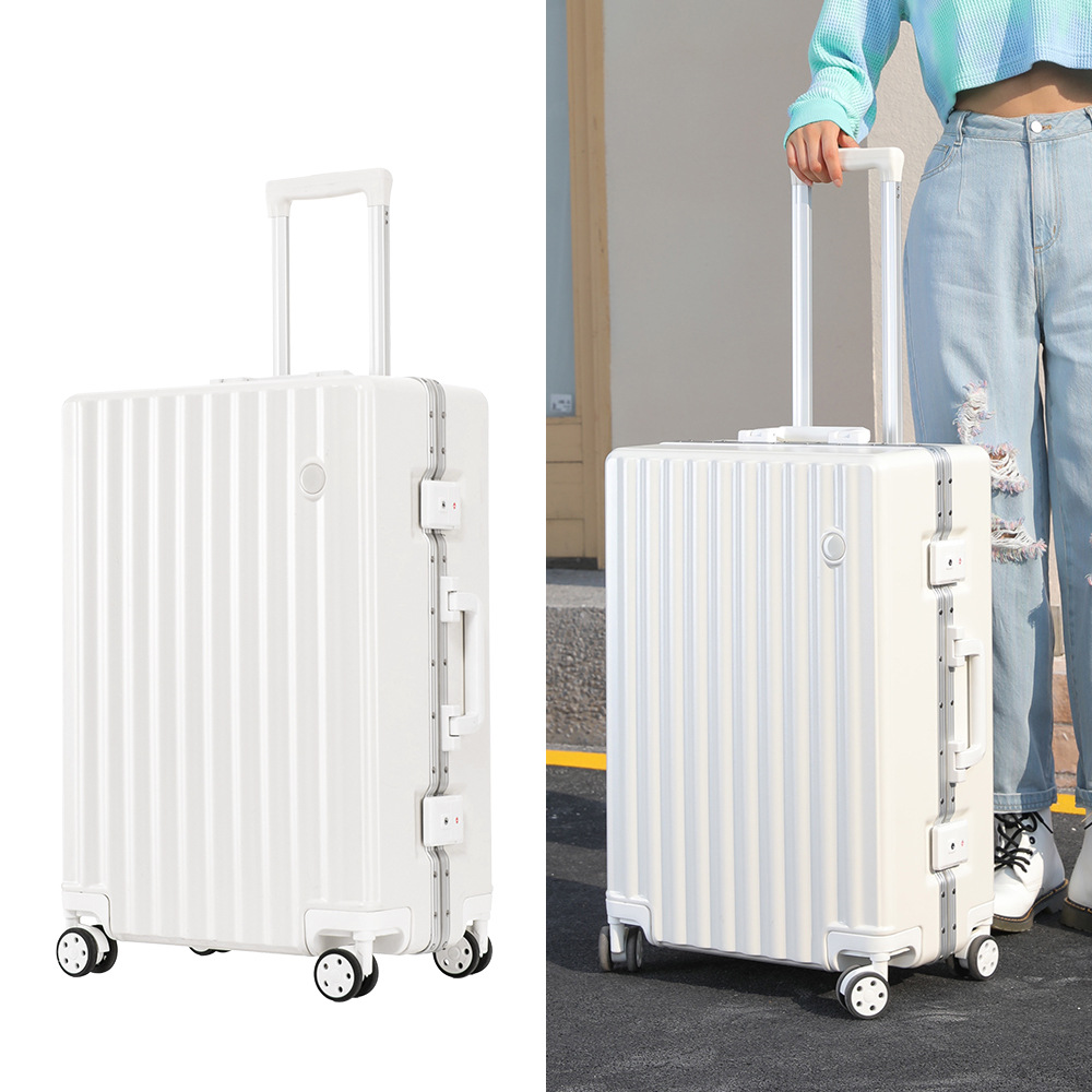 Aluminium Frame Luggage 20-Inch Universal Wheel Suitcase Internet Celebrity Large Capacity Luggage Student Password Suitcase Men and Women Same Style