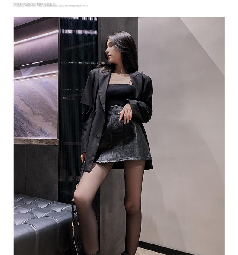 黑丝光腿神器秋冬款女加绒加厚连裤袜jk学姐黑色丝袜假透肉打底裤