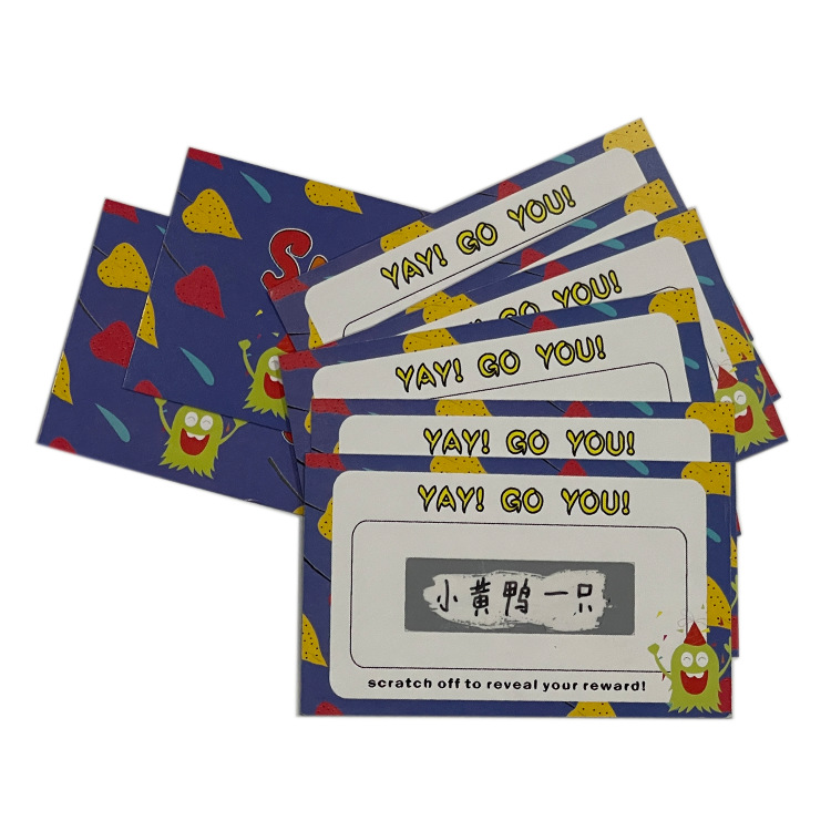 抖音同款儿童刮刮乐卡片批发教师英语课堂diy刮刮卡奖励学生手写