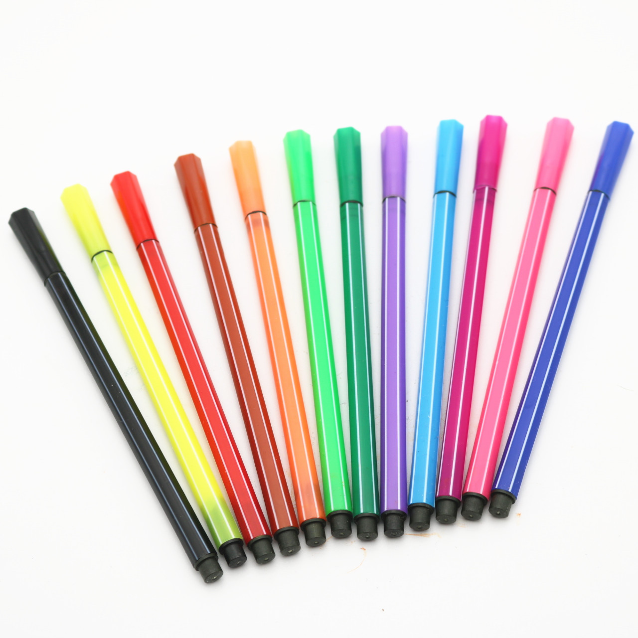 批发卡通12色筒装可水洗水彩笔儿童绘画涂鸦用笔学生文具用品