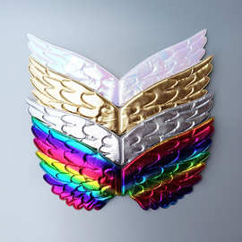 彩虹色天使翅膀六一儿童表演万圣节装扮舞台道具生日派对服装配饰