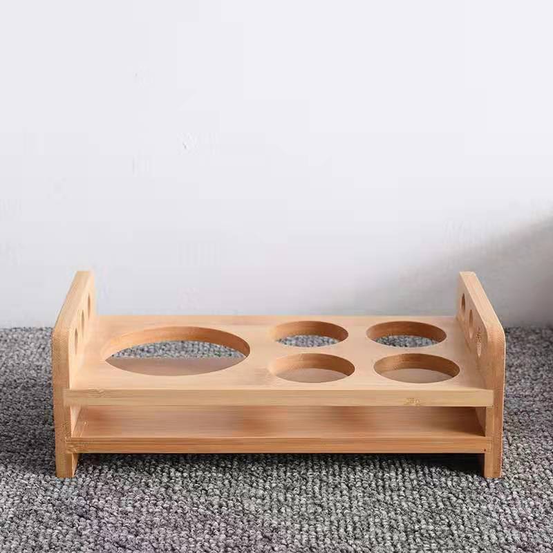 Bamboo Wooden Wine Glass Holder Shooter Glass White Wine Glass Creative Liquor Divider Water Cup Holder Cup Storage Rack Storage Drain Rack