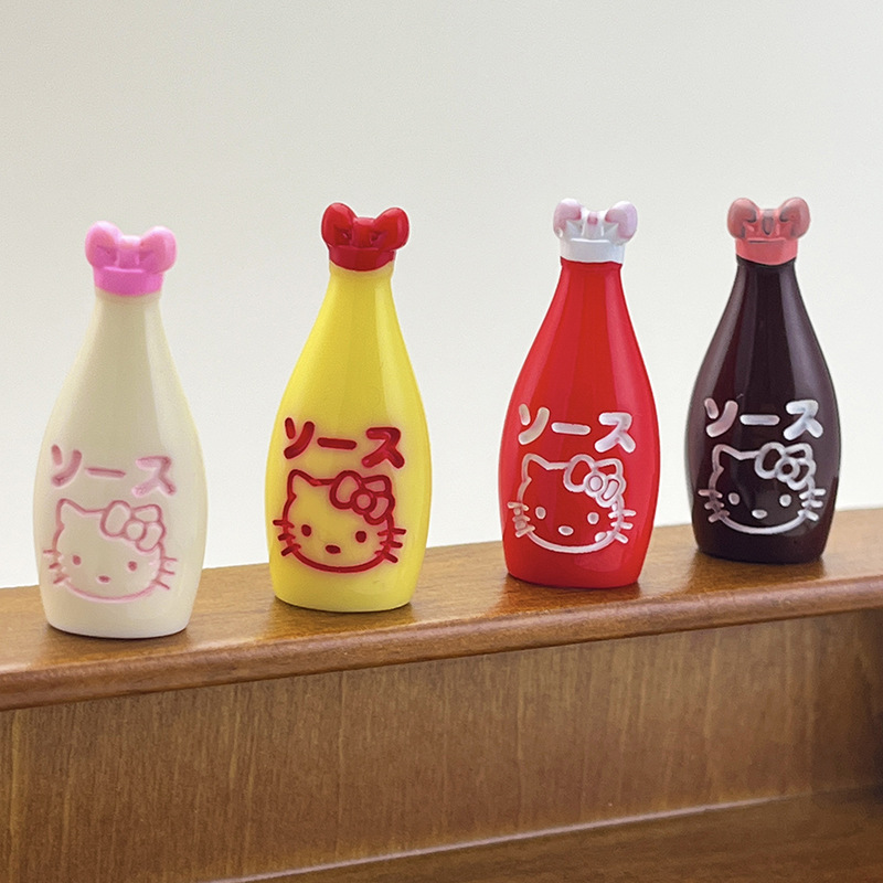 番茄酱微缩食玩迷你仿真面包奶油胶果味酱手工diy材料娃娃屋配件