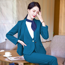 LLY9928春装新款长袖西服正装女韩版职业装西装套装酒店工作服