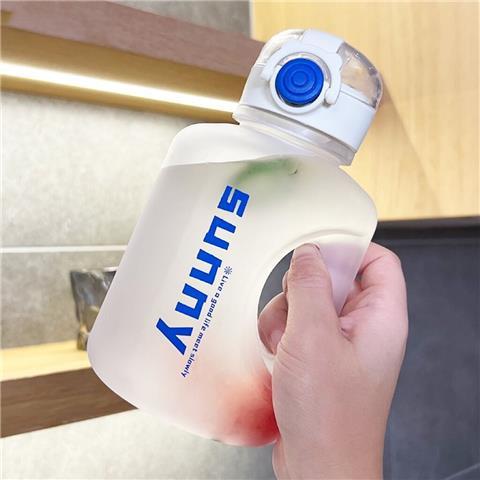 Large Capacity Plastic Sports Bottle 1000ml Summer Good-looking Fitness Kettle High Temperature Resistant Ton Straw Cup