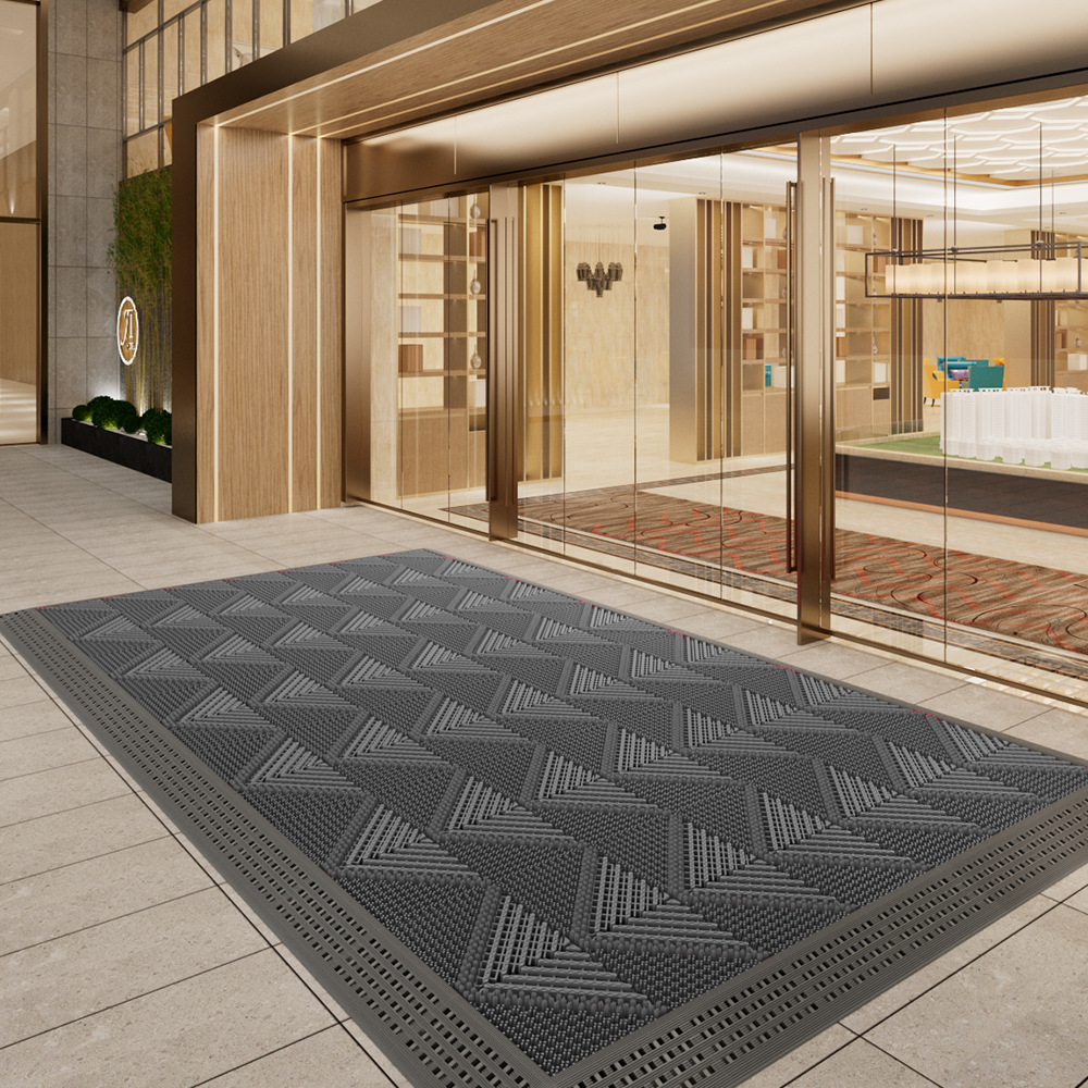 厂家热卖室外防滑地垫三合一拼接防尘防水酒店门口塑料商用垫子