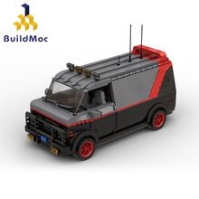 MOC-123926创意设计小颗粒拼搭积木玩具车天龙特工队-GMC面包车
