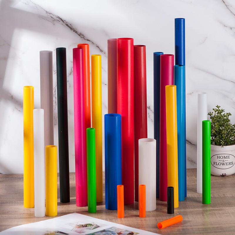 abs油画管黑色圆形硬管定 制塑料拉杆支撑杆画芯空心管abs管型材