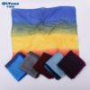 Summer style 65*65 Tricolor Gradient color Kerchief Light and thin soft Chiffon Silk scarf Ultra-soft, breathable