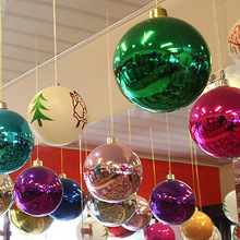 Q683圣诞球圣诞树装饰品大亮光球电镀球彩球吊球商场酒吧吊顶装饰