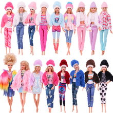 亚马逊热卖款30cm巴比娃娃衣服配件巴比娃娃玩具换装四件套