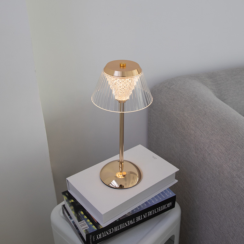 new led crystal lamp bedroom study charging small night lamp internet celebrity bar hotel restaurant decoration ambience light
