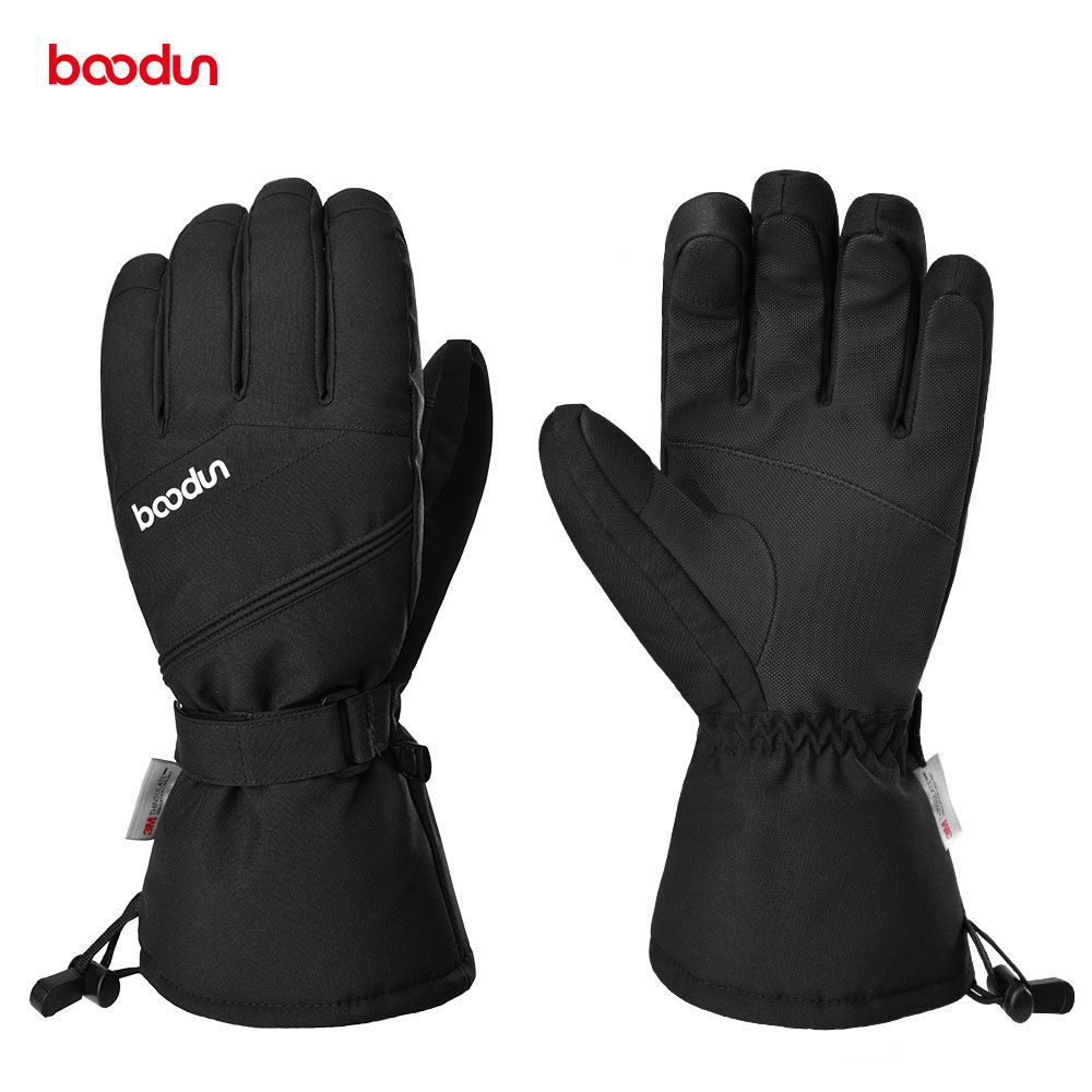 Boodun Winter New Outdoor Ski Gloves 3M Velvet Lining Mountaineering Waterproof Warm Gloves