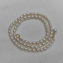 诸暨珍珠天然淡水珍珠项链4-5mm锁骨链颈链小米珠项链韩版S925银