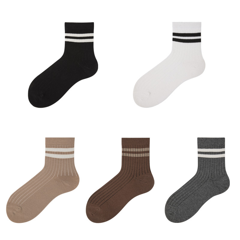 Socks Men's Middle Tube Socks Men's Socks Cotton Long Socks Autumn and Winter Street Vendor Stocks Boxed Business Socks Solid Color Male Socks