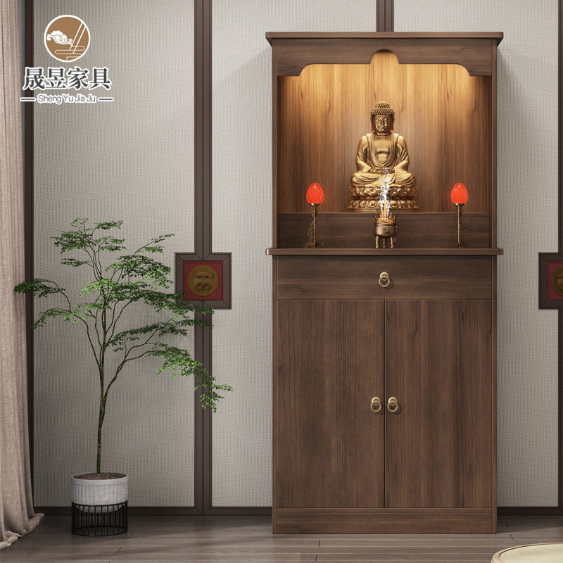 新中式佛龛神台供桌现代立柜神像供台神龛家用办公室财神爷供奉桌