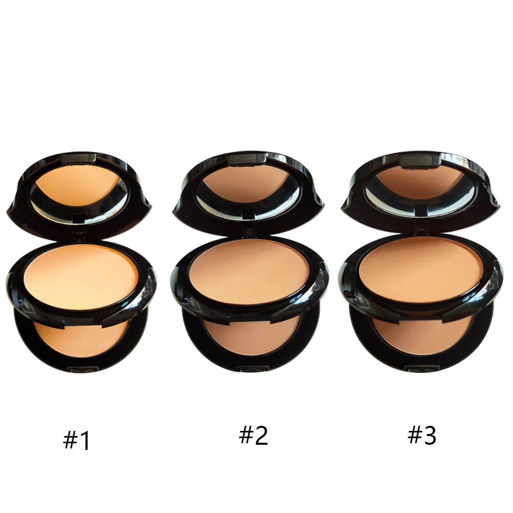 For Cross-Border Foreign Trade Export Double Layer Powder to Be Powder Puff Concealer Repair Facial Cosmetics Three-Color Makeup Cover