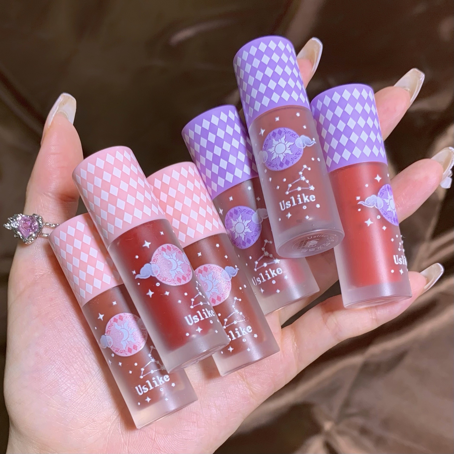 Uslike Twelve Constellation Lip Lacquer Mirror Water Light Lip Gloss Lip Gloss Lip Gloss Girls Pure Desire Makeup Summer Glass Lipstick