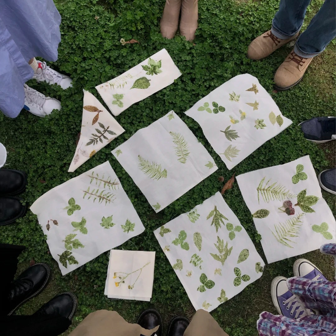 手工拓印锤子材料装饰diy敲拓染框印画蓝染学生手作包幼儿园植物