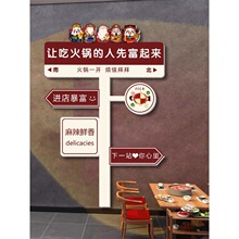 火锅烧烤店墙面装饰品挂画布置网红打卡拍照区餐饮饭馆背景贴壁纸