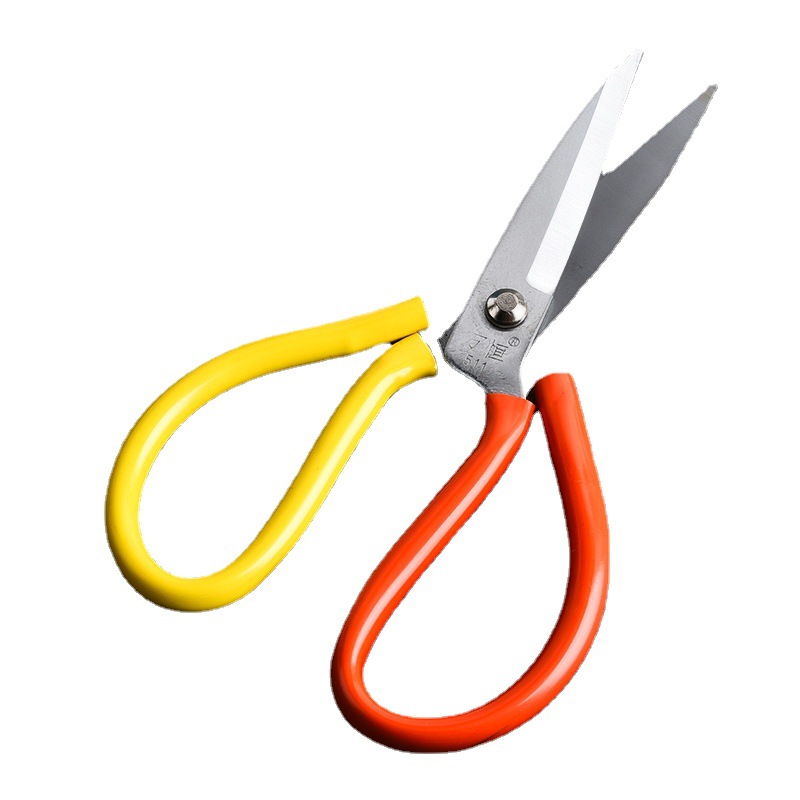 Household Kitchen Scissors Civil Stainless Steel Scissors Sharp Durable Non-Rust Leather Scissors Factory Wholesale