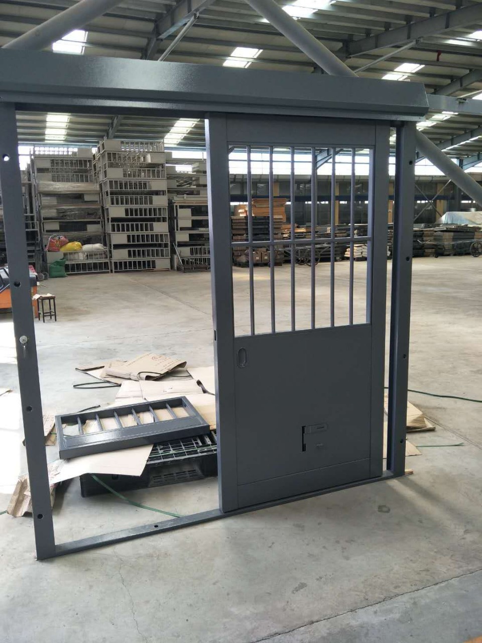 厂家直供 定制 钢制 监狱门 多点式 一框双门 电动平移门