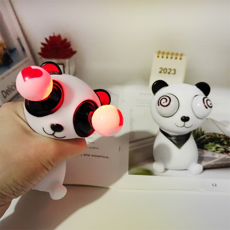 Eye-Breaking Panda Flash Model Squeezing Toy Decompression Artifact Eye-Breaking Luminous Panda New Exotic Panda Gift Batch