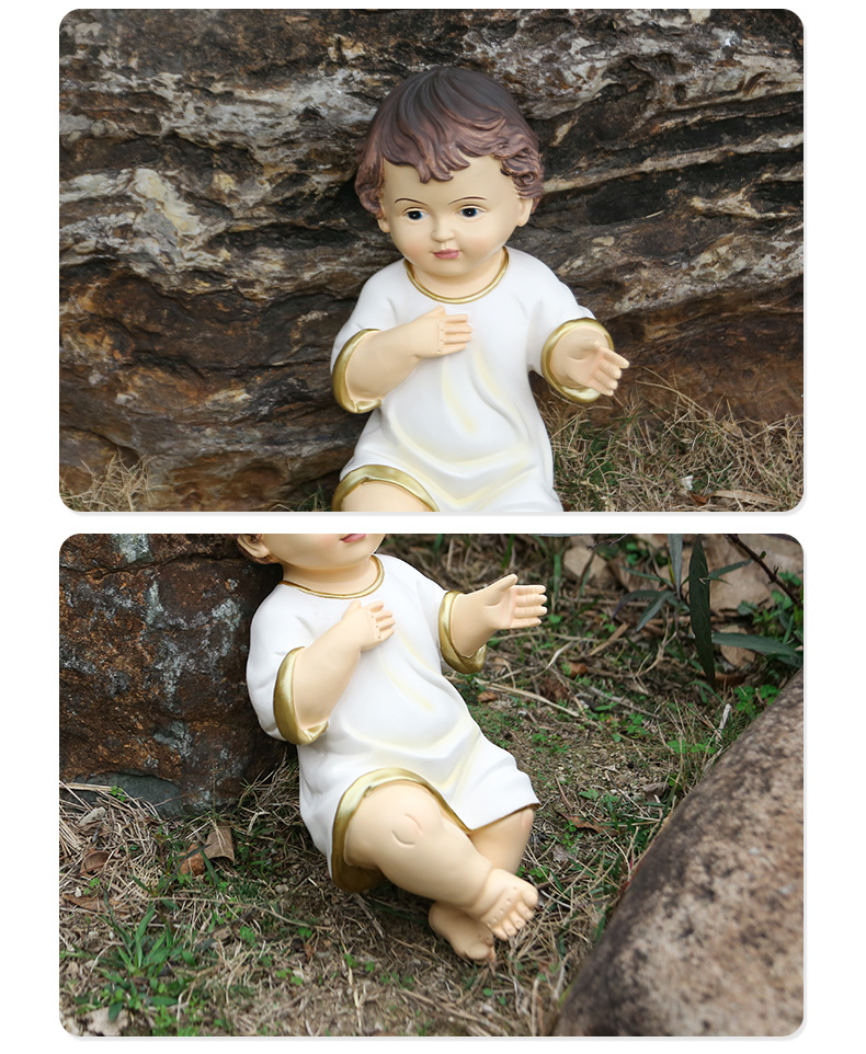 40cm耶稣圣婴宗教树脂摆件跨境货源创意树脂工艺礼品饰品礼物批发