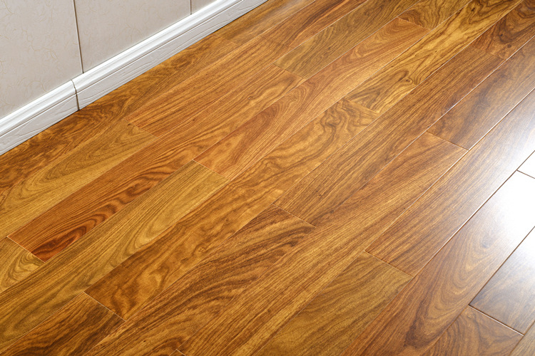 亚花梨木平面大板多层实木复合地板15mm家用地热地暖南浔厂家直销