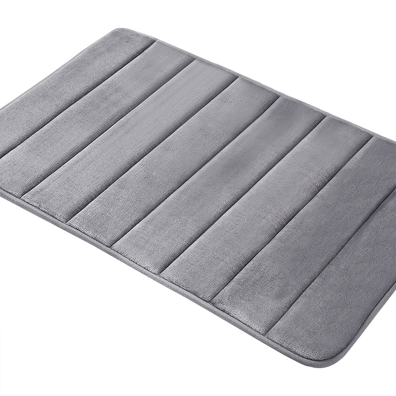 Thickened Memory Sponge Coral Fleece Flannel Carpet Bathroom Door Absorbent Floor Mat Bathroom Non-Slip Floor Mat