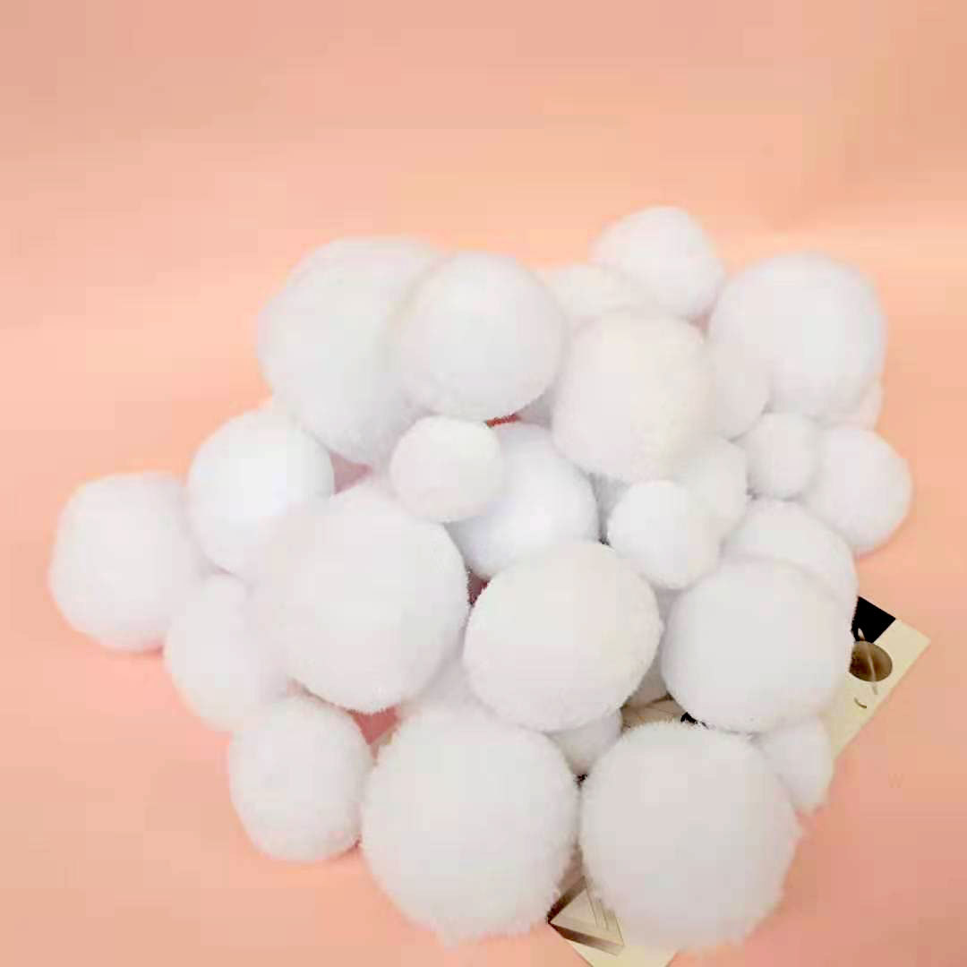 白色丙纶毛球 小朋友打雪仗球 布料填充物毛球 小棉球装饰