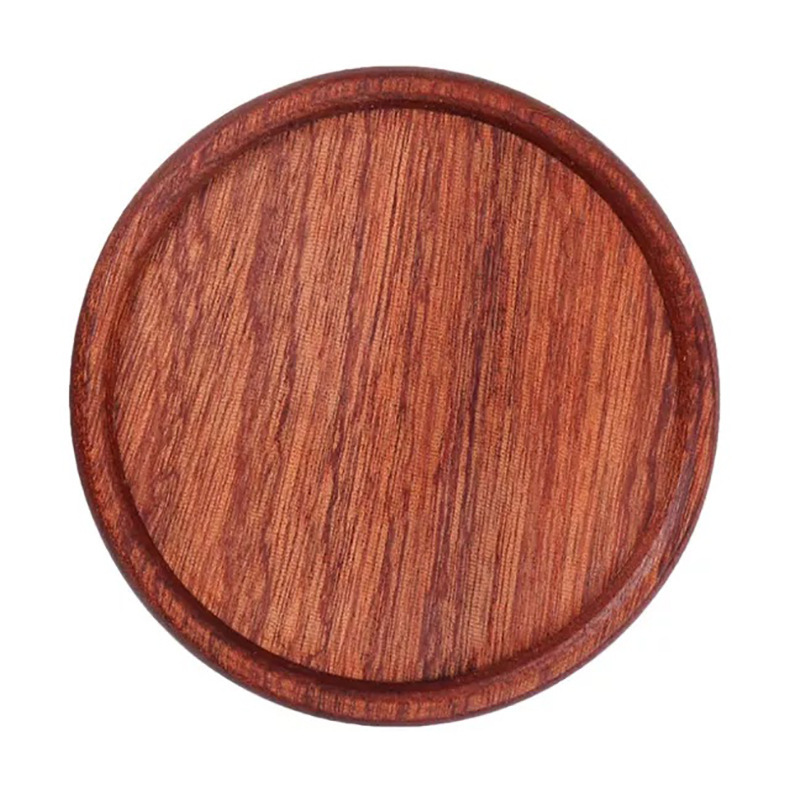 Solid Wood Beech Coasters Wooden Lid Square round Wooden Coffee Cup Mat Placemat Bamboo Teacup Mat Customizable Logo Wood