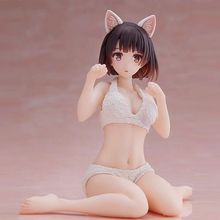 路人女主养成方法手办加藤惠猫耳睡衣坐姿动漫美少女桌面机箱摆件
