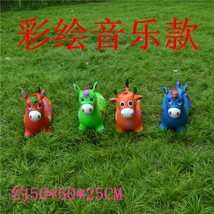 Factory Direct Inflatable Toys Thickened Jumping Animal Deer Wholesale Jumping Horse