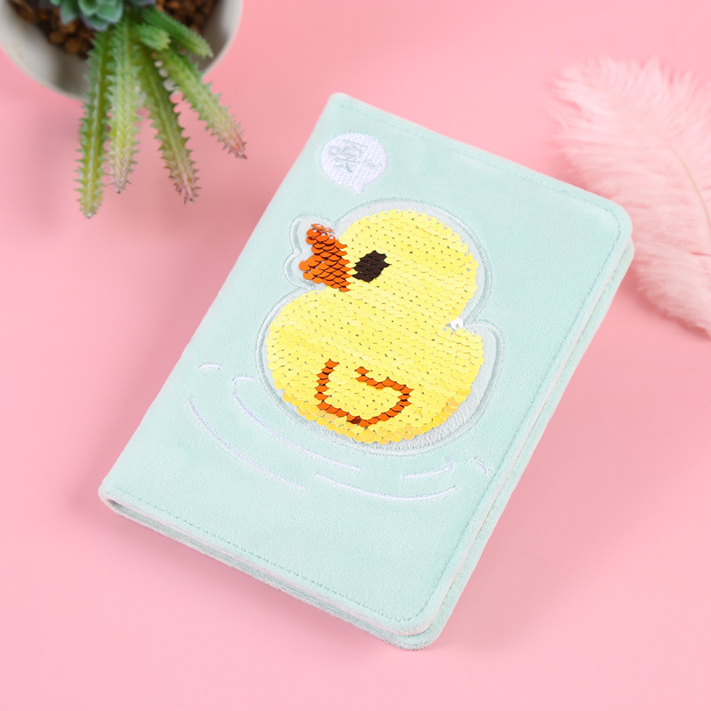 Factory in Stock Simple Cute Cartoon Student Diary Book Portable Creative Notepad Girl Plush Notepad Color