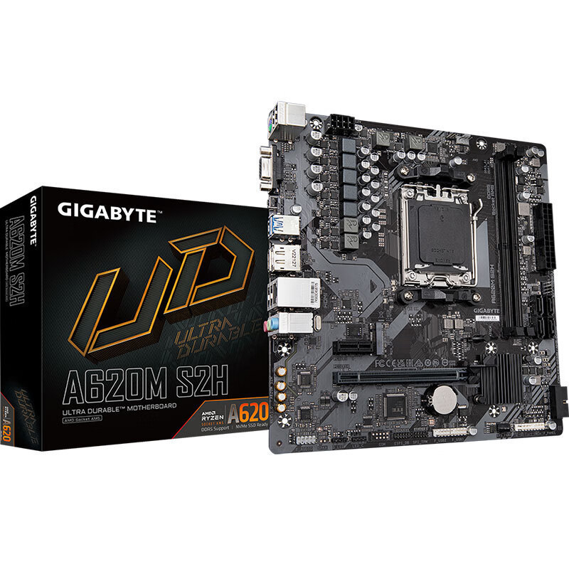 适用技嘉a620m s2h主板ddr5适用am5 cpu 7500f/7600x/7700x/7900x