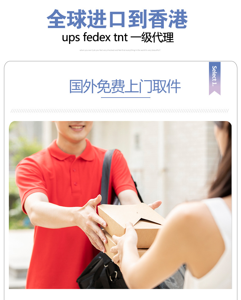 荷兰进口至全国 国际快递tnt fedex ups免费上门取件 门到门服务